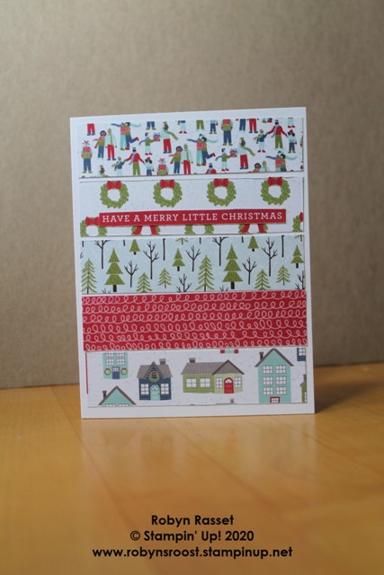 Trimming the Town Designer Paper Sampler Card – Stamping@Robyn's Roost