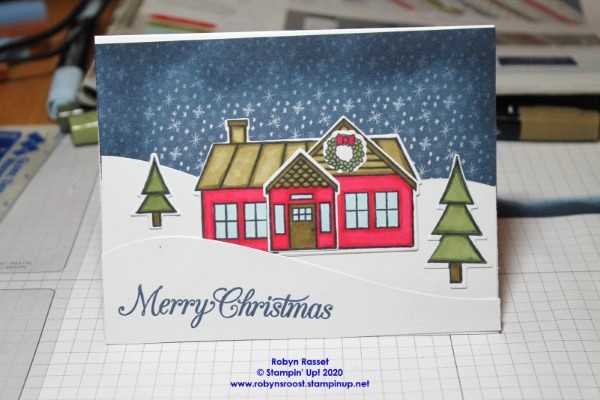 Trimming the Town Christmas Card – Stamping@Robyn's Roost